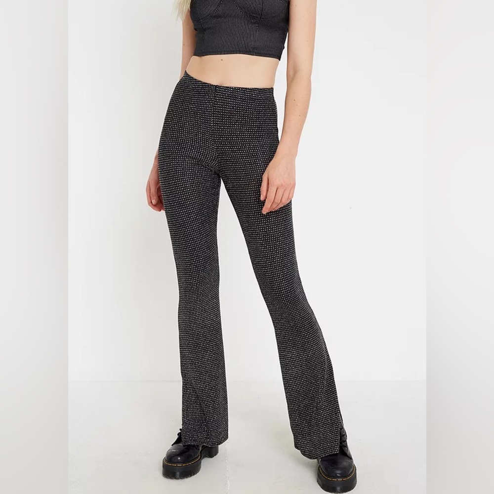 Urban Outfitters Glitter Flare Trousers in S